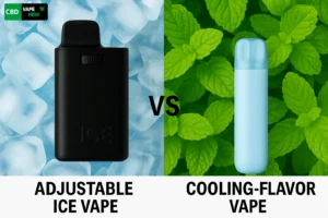 A comparison of the adjust ice vape and the cooling-flavor vape
