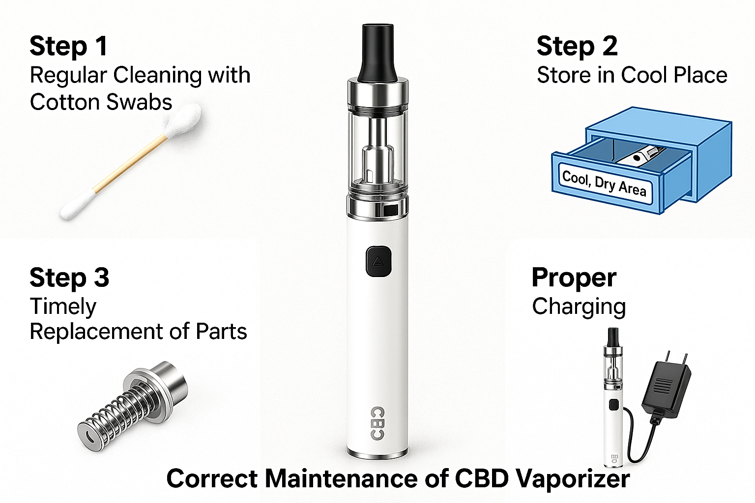 Proper maintenance and care of CBD vaporizer